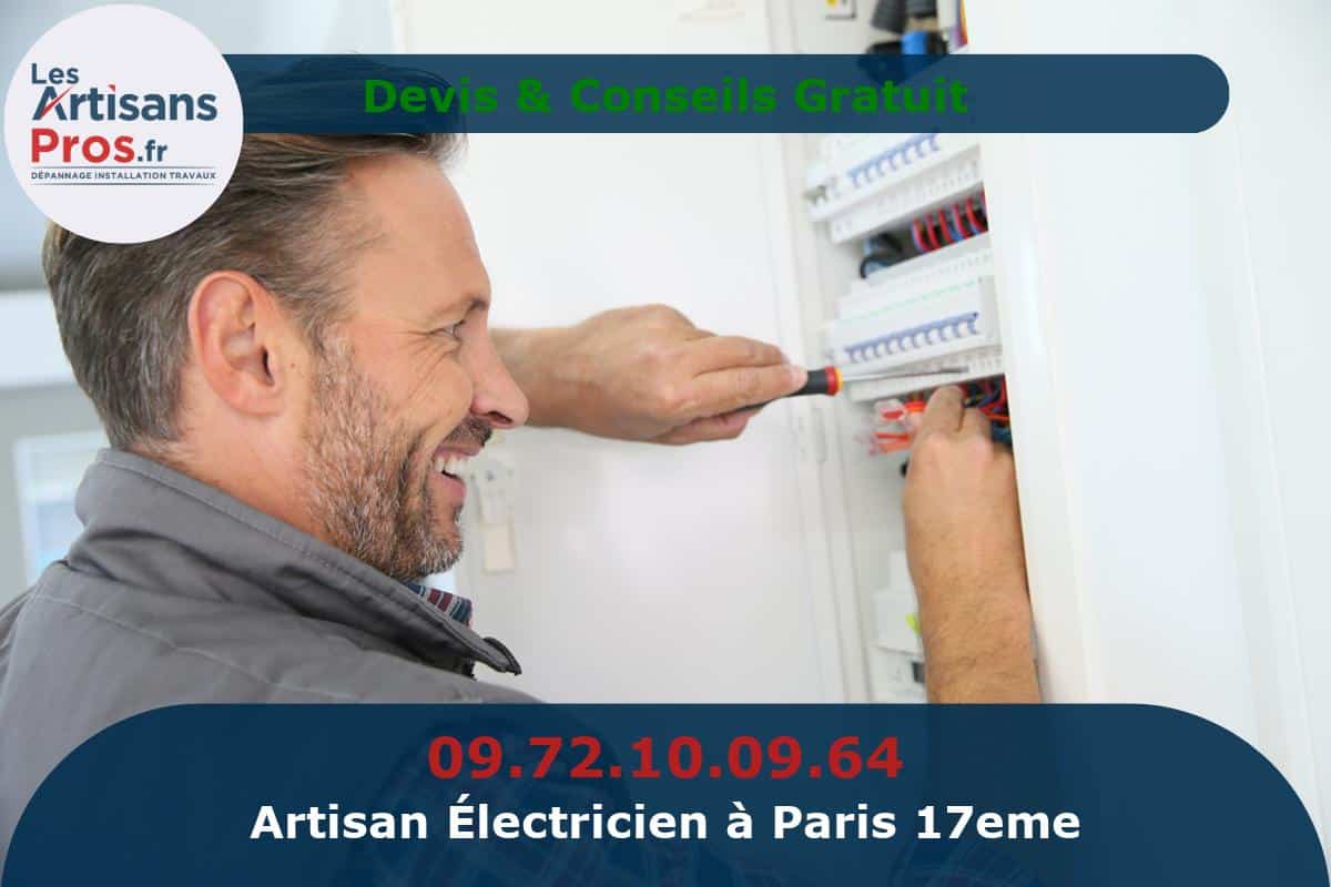 besoin d’un électricien en urgence à paris 17e ? électricité express intervient rapidement pour tous dépannages, installations et mises aux normes électriques. service professionnel, devis gratuit.