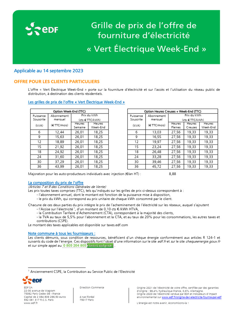 d&eacute;couvrez les tarifs de l