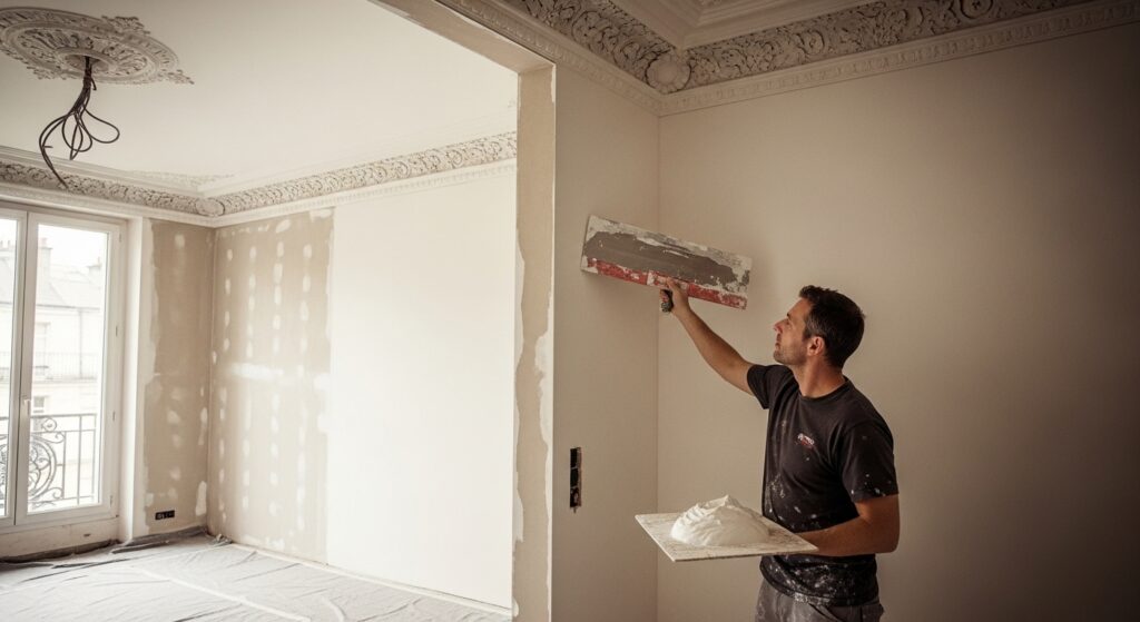 renovation-paris-17-artisan-plaquiste-enduit-mur