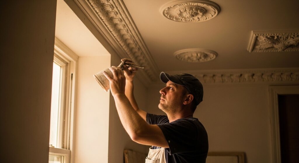 renovation-paris-17-artisan-stucateur-moulure-plafond